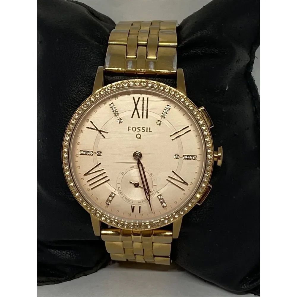 Fossil Q Gazer FTW1106 Women StainlessSteel Analog Dial Hybrid Smart Watch XR648